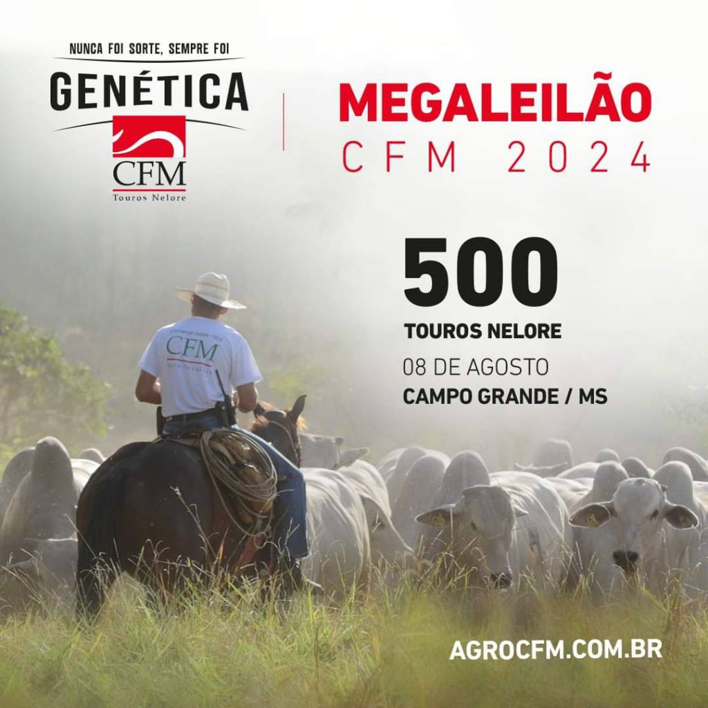 Megaleilão CFM 2024 hoje às 12h30 no Canal do Boi