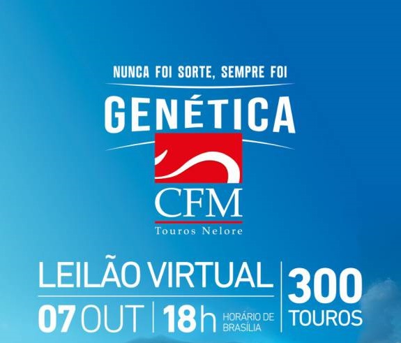 Leilão Virtual CFM hoje às 18h no Canal do Boi