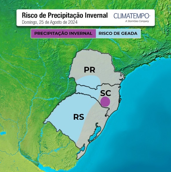 Geadas se espalham por áreas produtoras neste domingo