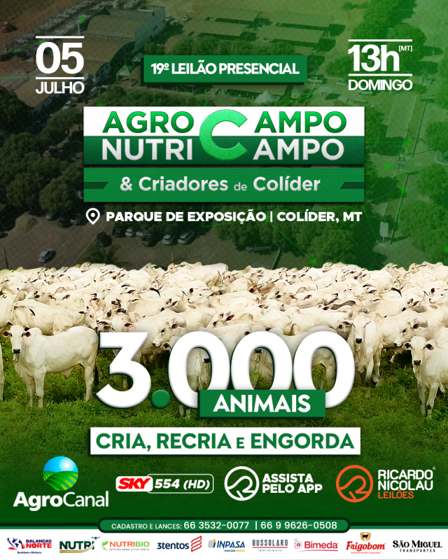 19º Leilão Agro Campo Nutri Campo & Criadores de Colider